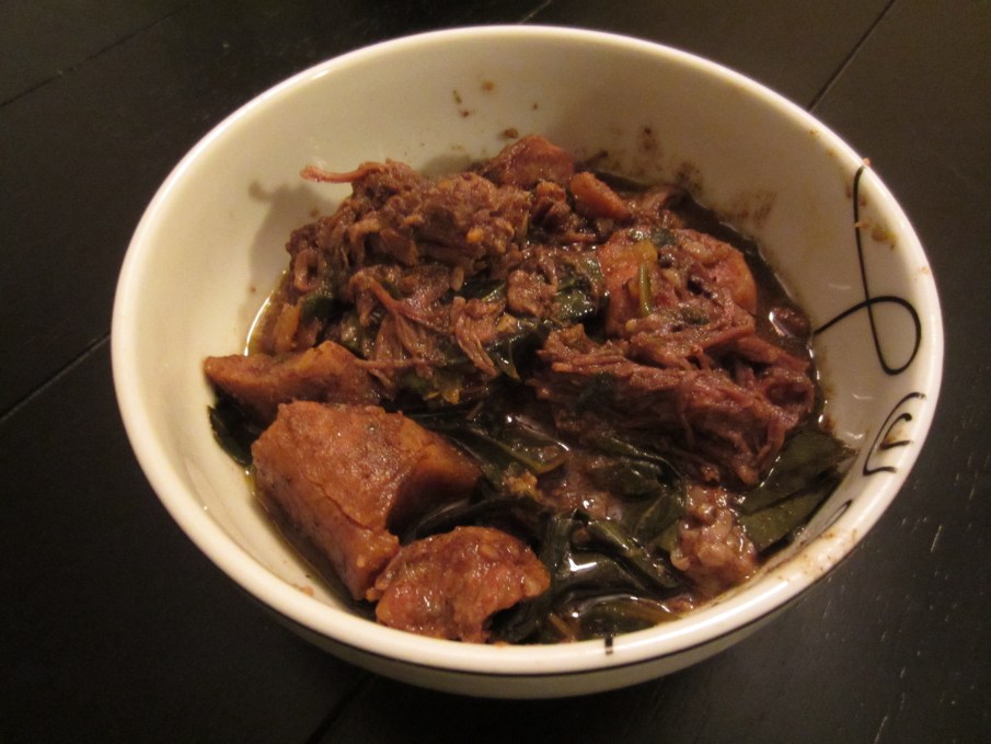 Beef plaintain stew