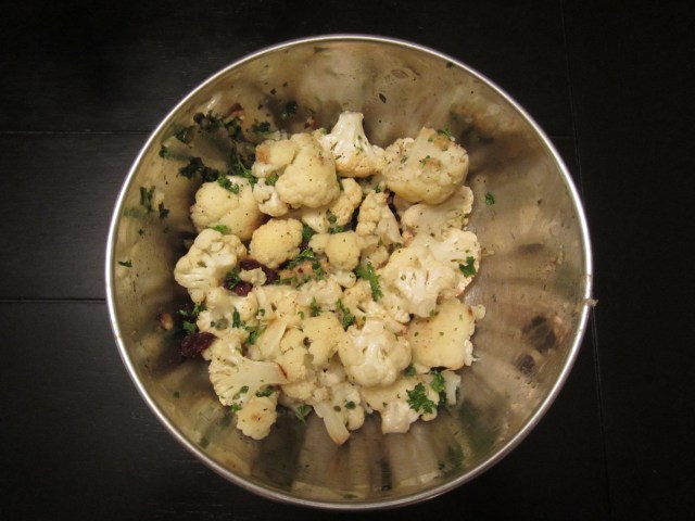 Coconut Oil Roasted Cauliflower