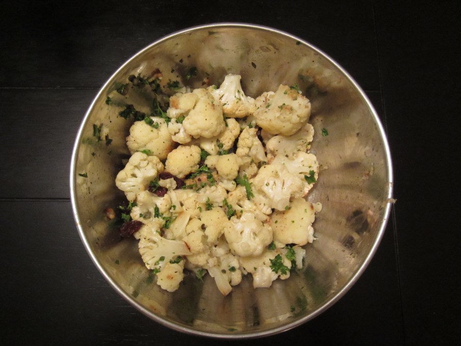 Coconut Oil Roasted Cauliflower